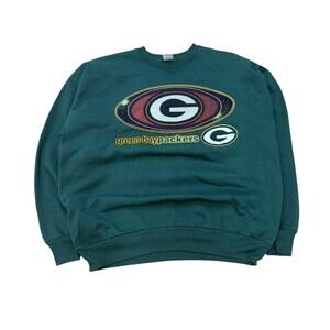 Vintage Logo 7 90s Green Bay Packers Crewneck Sweater Size XL